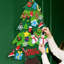 Arbre de Noël 43 pouces Montessori pour tout-petits, arbre de Noël mural bricolage avec 33 ornements d'arbre détachables, ensemble d'arbres de Noël en feutre idéal