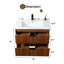 Ensemble de meuble-lavabo simple mural moderne 30 po-1370980675