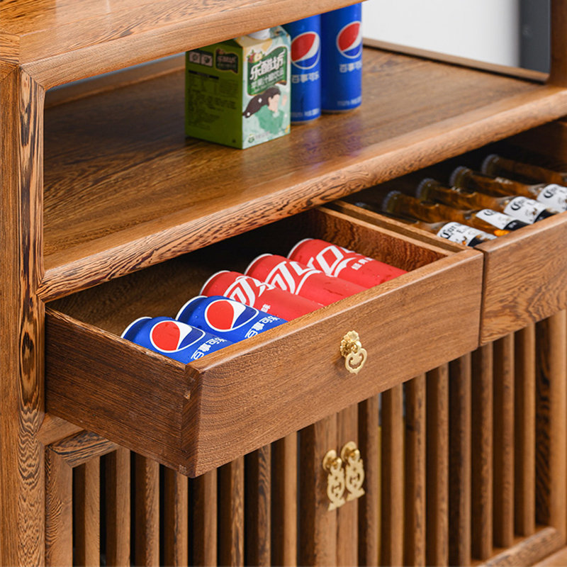 Storage Cabinet with Open and Closed Compartments