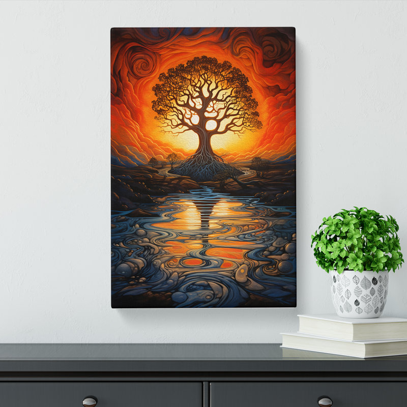Sunrise Symbolism No.2 - Wrapped Canvas, 50cm H x 35cm W x 3cm D