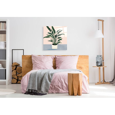  «Houseplant IV» par Victoria Borges, art mural en verre acrylique, 36 po x 36 po