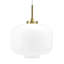 1 - Light Brown/White Schoolhouse Pendant
