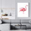 Pink Flamingo Watercolor Canvas - Bedroom Pink Home Decor