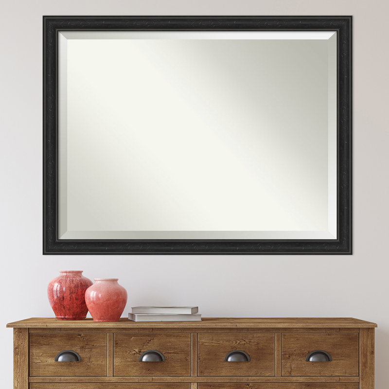 Miroir mural Mcbrayer, 34 po x 44 po, Noir