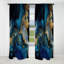 Rideau occultant abstrait en marbre doré et bleu Abstract Geode IV - 1 panneaux-107537408