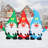 Christmas Inflatable 7.5 FT Long Gnome Inflatables Three Midgets Holding Hands with Built-in LEDs