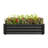 Metal Raised Garden Bed, Rectangle Raised Planter 4×2×1ft  for Flowers Plants, Vegetables Herb Black-1798079781