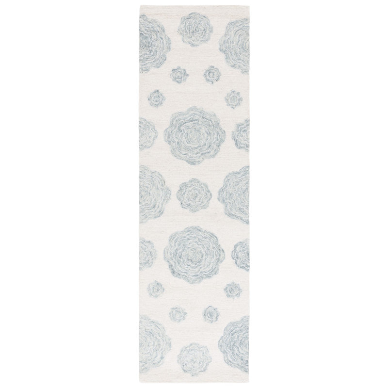 Tapis Jardin Ivoire / gris 756, Tapis de couloir 2 pi 3 po x 8 pi