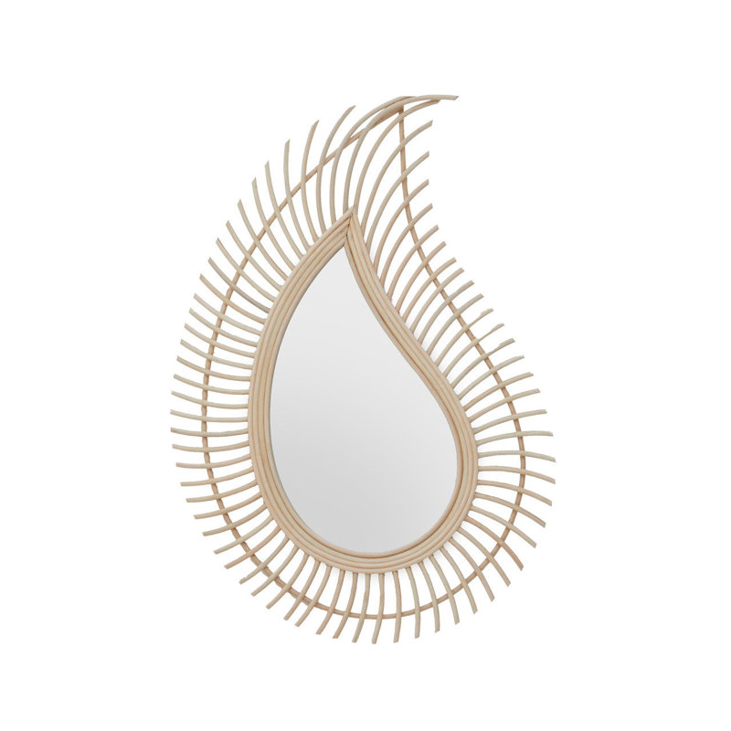 Beneduce Rattan Flat Wall Mirror