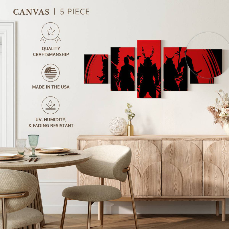 Samurai Warriors, 24" H x 55" W