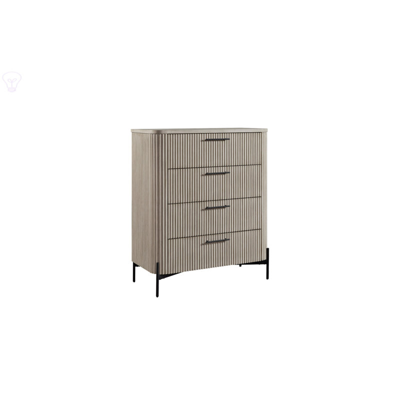 Commode 4 tiroirs - Commode moderne, commodes, Taupe