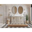 Meuble-lavabo double 60 po avec plateau en quartz Charlotte-94667877