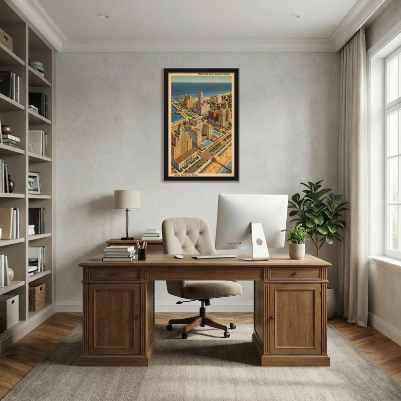 Impression de motif de paysage urbain Scénique et paysages urbains Art déco