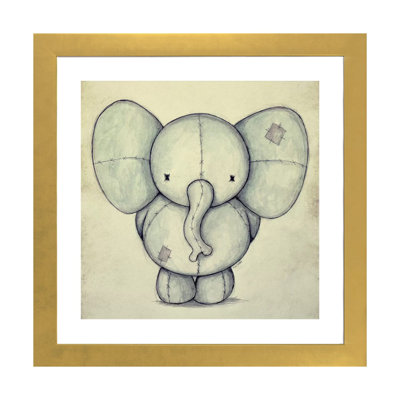 «Cute Elephant» par Mike Koubou - impression d'art graphique