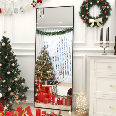 Shatterproof Aluminum Rectangle Full Length Mirror with Stand - Basics by Wayfair™