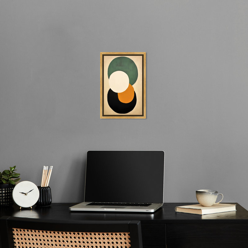 «Divers Coins», art mural rétro rétro par Notoriart, Cadre doré, H 37 po x l 25 po