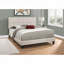 Lit plateforme en tissu d'ameublement
