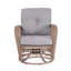 Ensemble de 3 chaises berçantes et table basse en osier 3 pièces