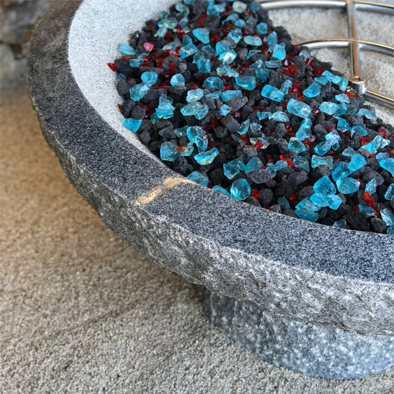 Verre de foyer Lava Rock Natural Stones, Noir, 1 po à 3 po