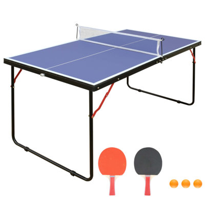 Foldable & Portable Table Tennis Set With Net And Paddles For Indoor And Outdoor Play, Easy Storage And Setup