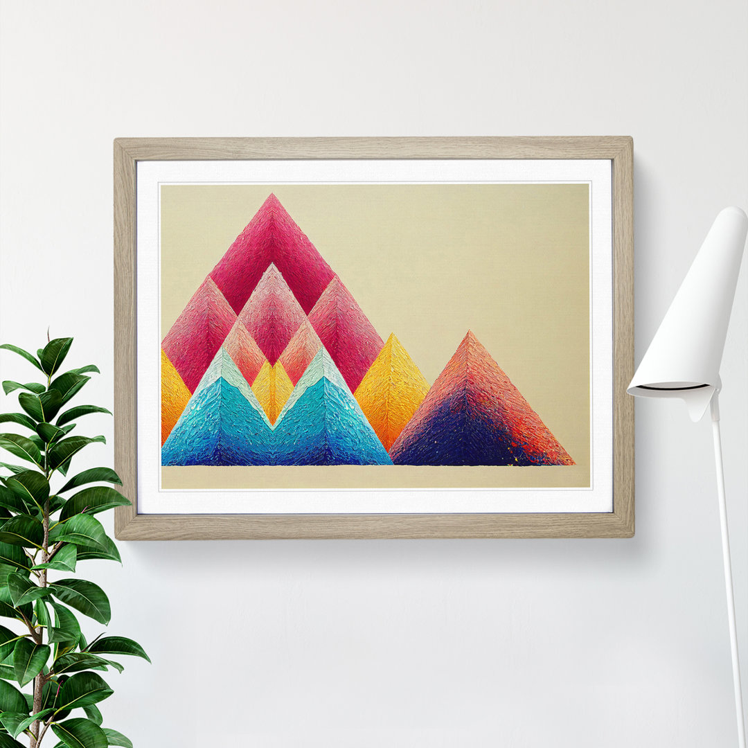 Geometric Pyramids Vol.6 Abstract - Framed Print