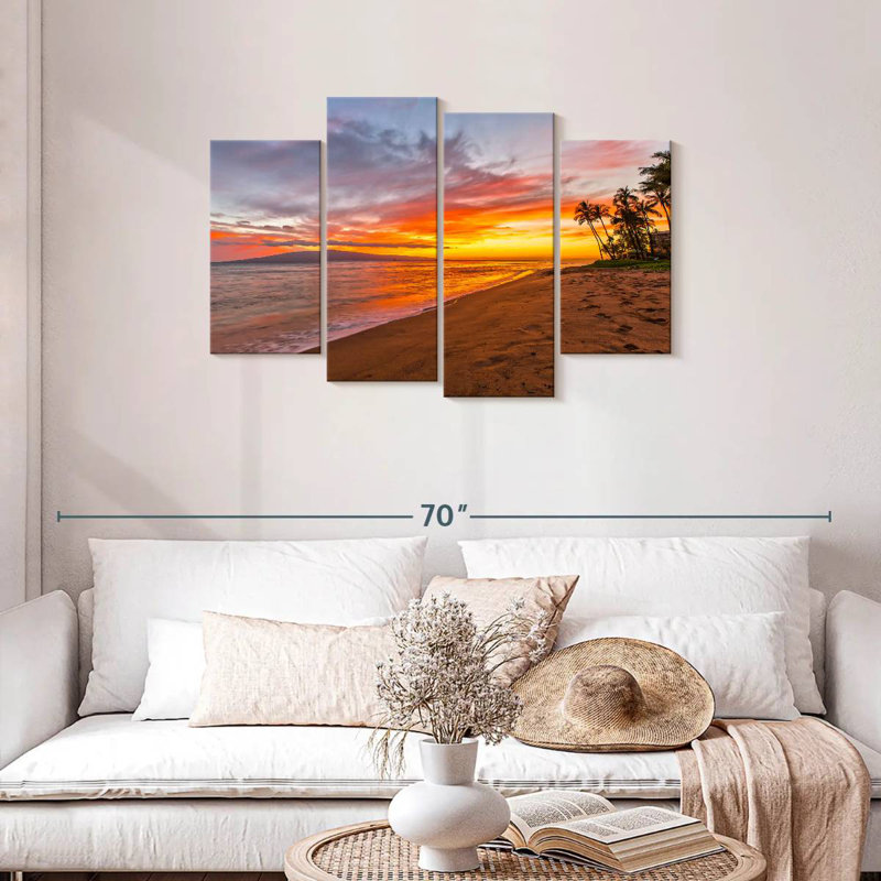 Gillard Kaanapali Gillard coucher de soleil, H 27 po x l 43 po