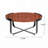 Patio Coffee Table with Round Top,Metal Base