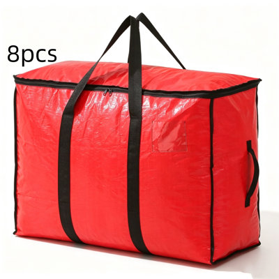 8PCS Blue 88L Storage Bag, Cotton Quilt and Clothing Organizer, Waterproof Moisture Proof Moving Sorting Bag for Home Bedroom