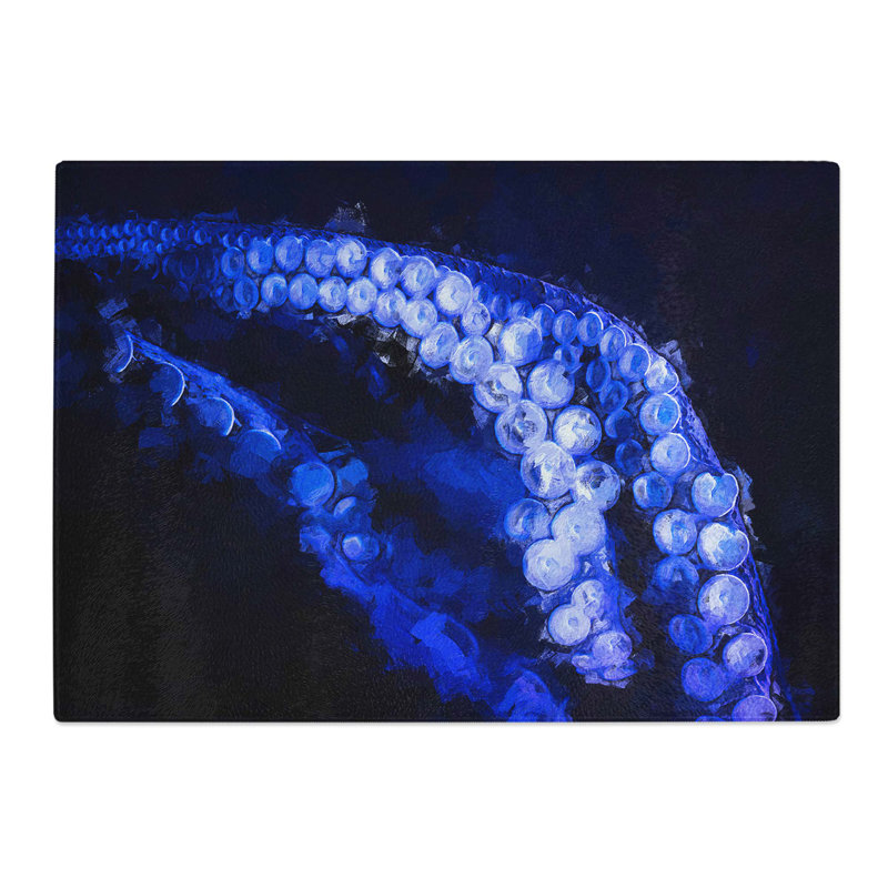 Tempered Glass Octopus Tentacles Chopping Board, 39 cm W x 28.5 cm L