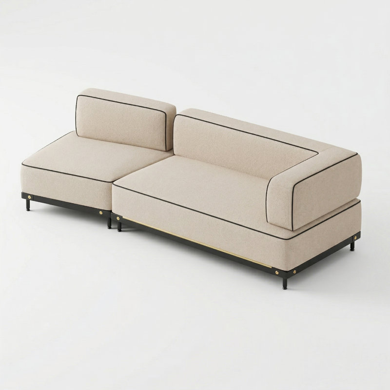 Canapé modulaire en L 95 po