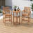 Outdoor HDPE 3-Pieces Patio Bar Sets with Bar Table and Chairs-104287676