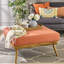 Mid-Century en tissu corail, offrant confort et fonctionnalité avec une fabrication confortable des pieds