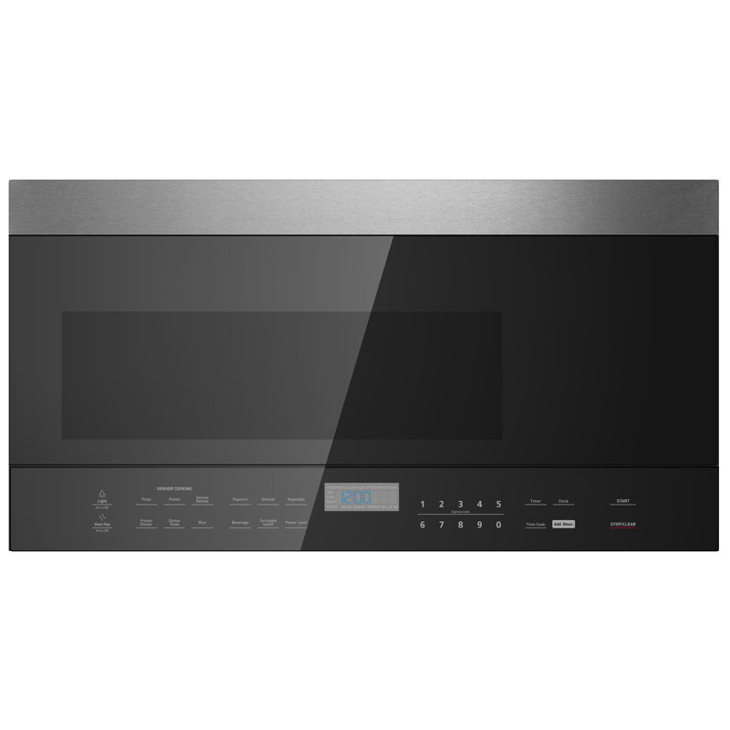 XO Appliance 29.88" 1.6 cu.ft 1550 - Watt Convertible over the Range Microwave with Sensor Cooking, Black 