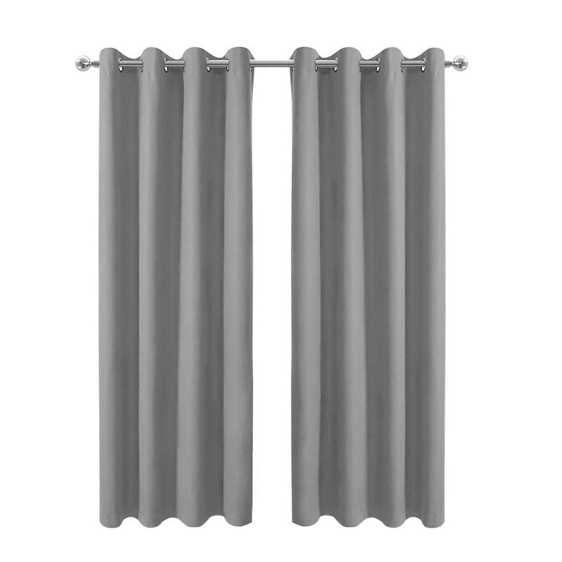Rideau de luxe en plume avec sangle suspendue (ensemble de 2), Gris, L 34 po x L 72 po