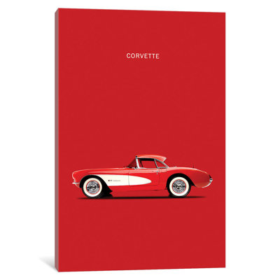 1957 Chevrolet Corvette by Mark Rogan - Wrapped Canvas Print