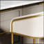 Tabouret de comptoir 26 po Hampton - Similicuir et structure en acier doré-557418999-557419002