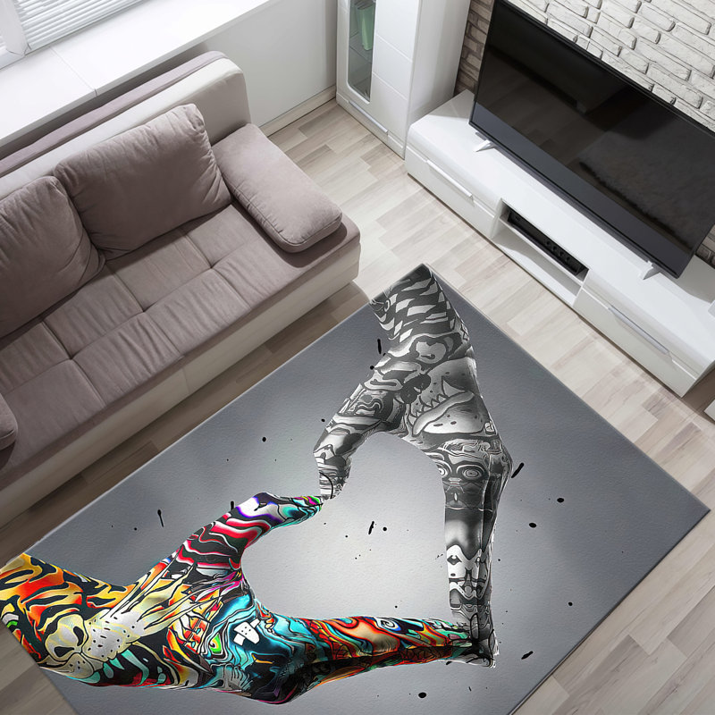 Exquisite Printed Rug with Classic Floral Pattern Made of Non-Woven Soft Material for Cozy and Stylish Home Interiors