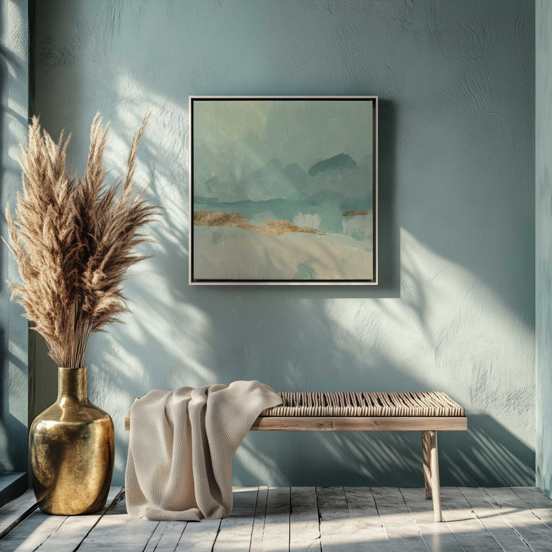 Impression sur toile dans un cadre doré, H 12,75 po x l 12,75 po, Noir satiné