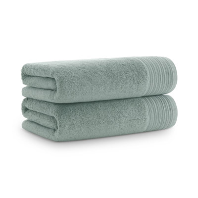 Ensemble de 2 serviettes de bain en coton turc
