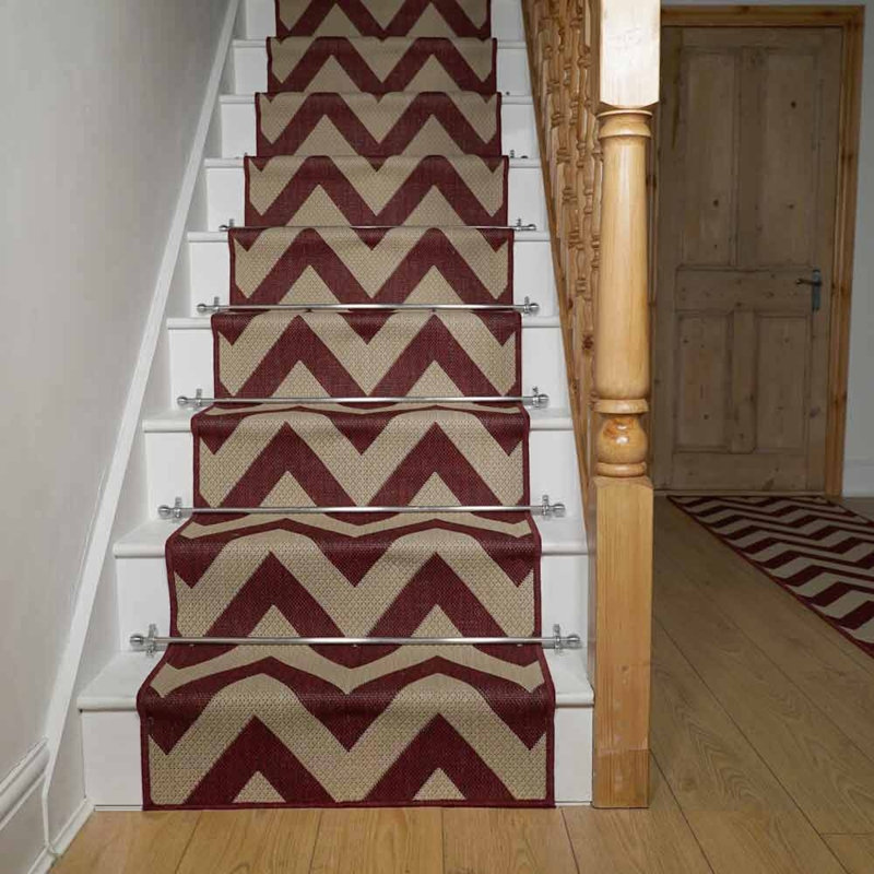 Runner Abraham Chevron Hand Woven Indoor / Outdoor Area Rug, Runner 80 x 870cm