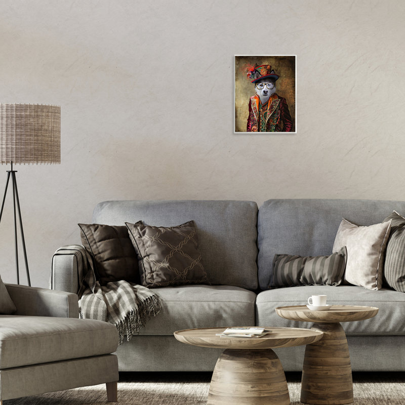 «Husky Dog», art mural éclectique par Karen Burke