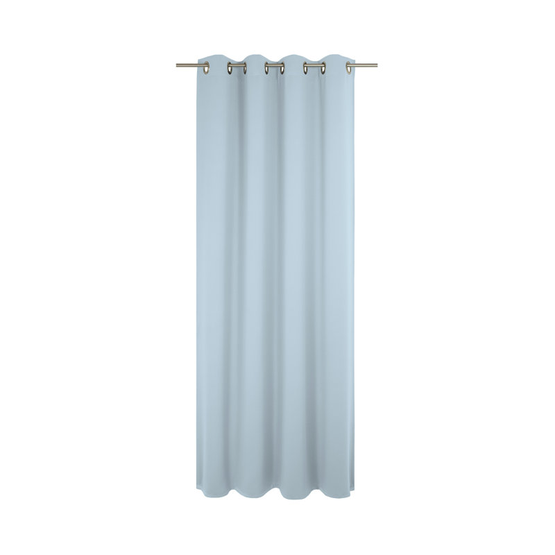 Newbury Room Darkening Eyelet Curtain Panel Panel, 145cm H x 132cm W, Light Blue