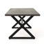 Table de salle à manger en aluminium avec cadre en acier Rolando (table incluse seulement)