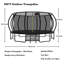 Trampoline d'extérieur robuste de 16 pi avec enceinte sécuritaire
