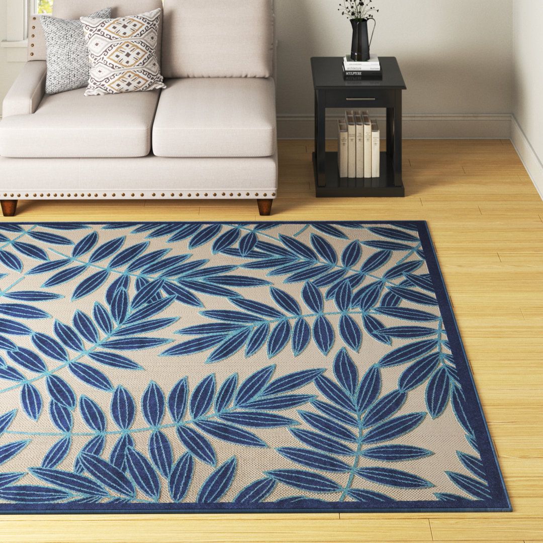 Eaglin Floral Indoor / Outdoor Rug Freeport Park® Rug 