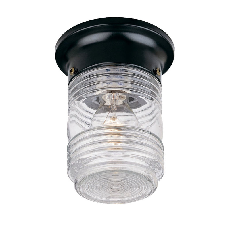 Ledbetter Glass Flush Mount, Black