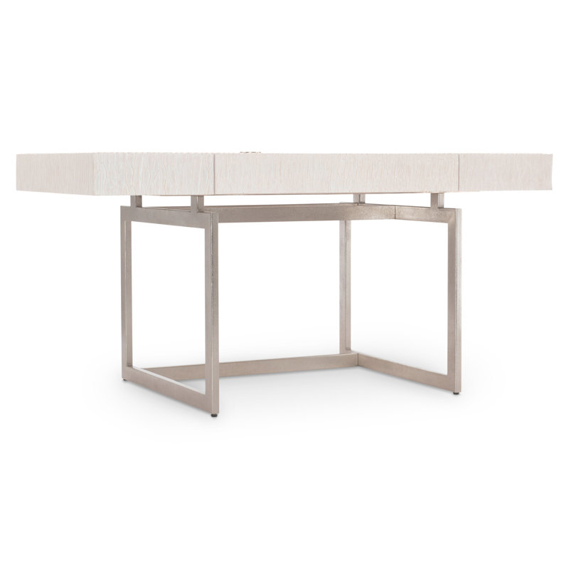Alesio Metal Base Writing Desk with Power Outlet