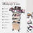 Stylish Rolling Makeup Case With Wheels, 5-In-1 Transformable Cosmetic Trolley With Crystals