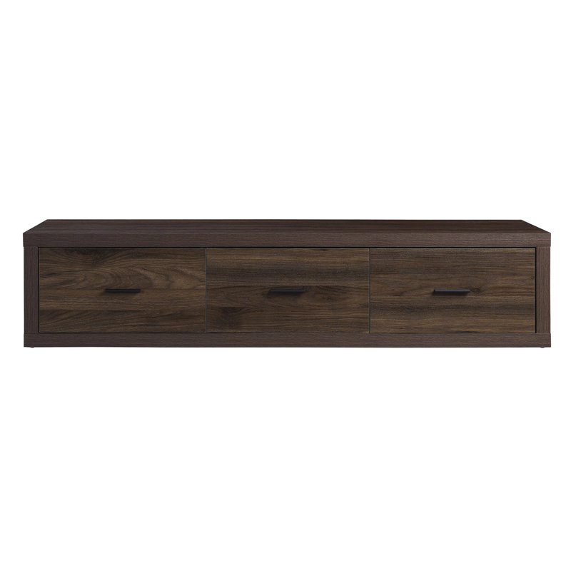 Harel 62'' Walnut Finish Media Console with Storage Cabinet
