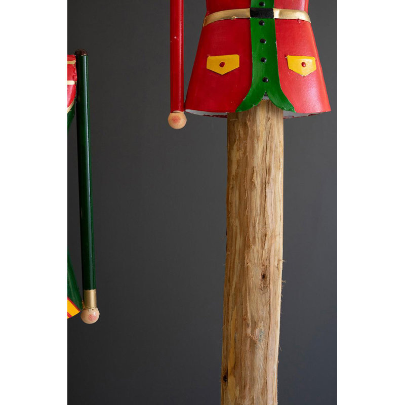 Festive Wooden Nutcracker Figurine Set with Colorful Uniforms